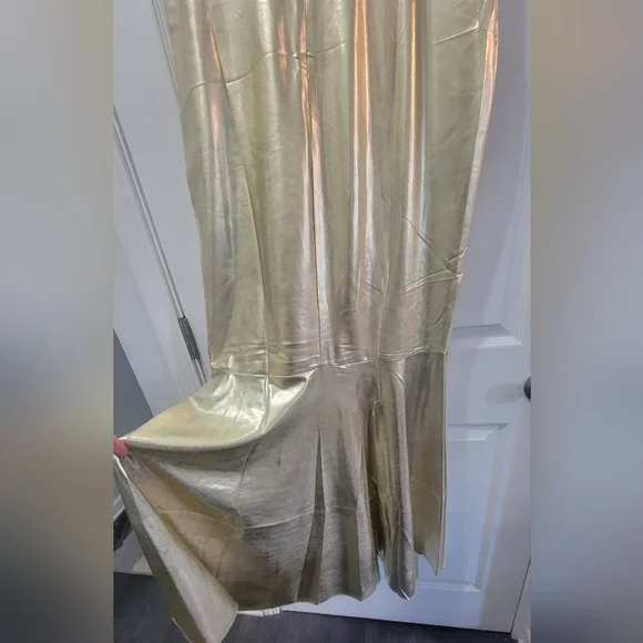 Gold Metallic Dress by Loragal. XL - Picture 6 of 7